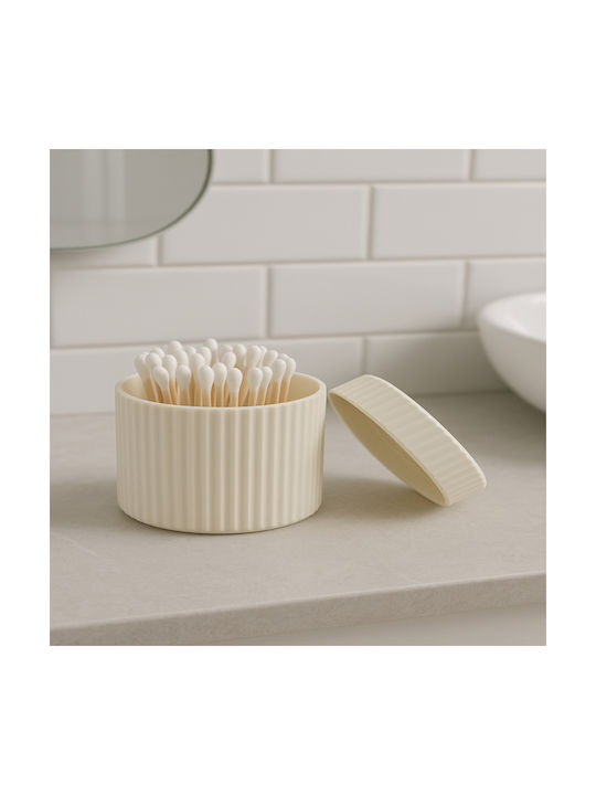 Femmit 3 Piece Bathroom Organizers Cream Lid Cotton Swabs Tweezers & Makeup Accessories