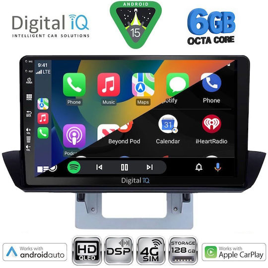 Digital IQ Car Audio System for Mazda BT-50 2012-2019 with Bluetooth USB Wi-Fi GPS Apple CarPlay Android Auto 9 Inch Touch Screen DIGITAL IQ BXF 17364 CPAA DASH