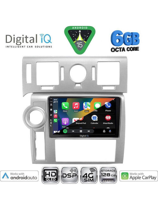 Digital IQ Car Audio System Hummer H2 2008-2009 Bluetooth USB WiFi GPS Apple CarPlay Android Auto with 9" Touch Screen