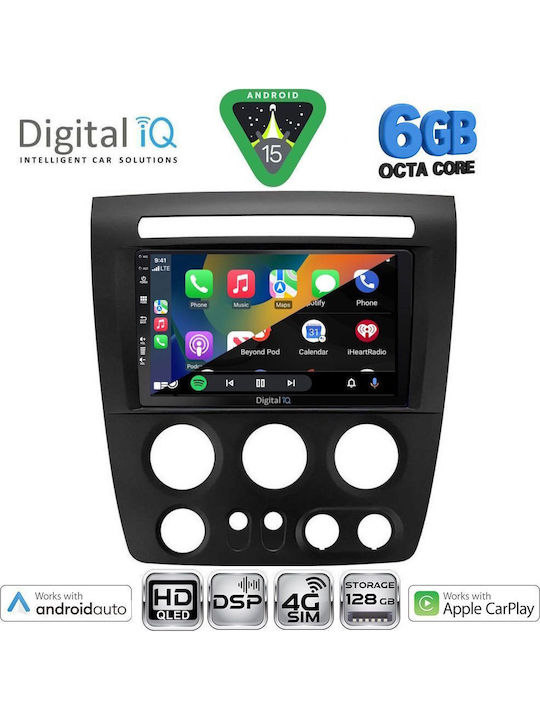 Digital IQ Car Audio System Hummer H3 2005-2009 Bluetooth USB WiFi GPS Apple CarPlay Android Auto with 9" Touch Screen