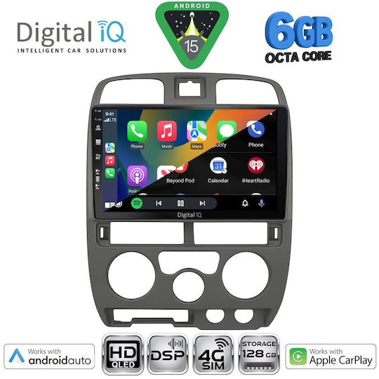 Digital IQ Auto-Audiosystem Isuzu D-Max 2002-2008 Bluetooth USB Eingebautes Wi-Fi GPS Apple CarPlay Android Auto mit 9 Zoll Touchscreen