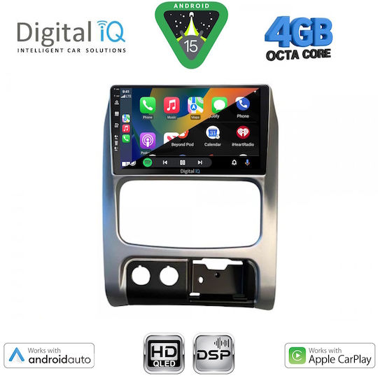Digital IQ Car Audio System for Jeep Cherokee / Liberty 2002-2007 (Bluetooth/USB/WiFi/GPS/Apple CarPlay/Android Auto) with 9" Touch Screen