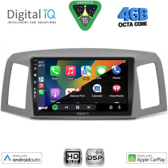Digital IQ Car Audio System for Jeep Grand Cherokee 2005-2007 Bluetooth USB WiFi GPS Apple CarPlay Android Auto with 10" Touch Screen