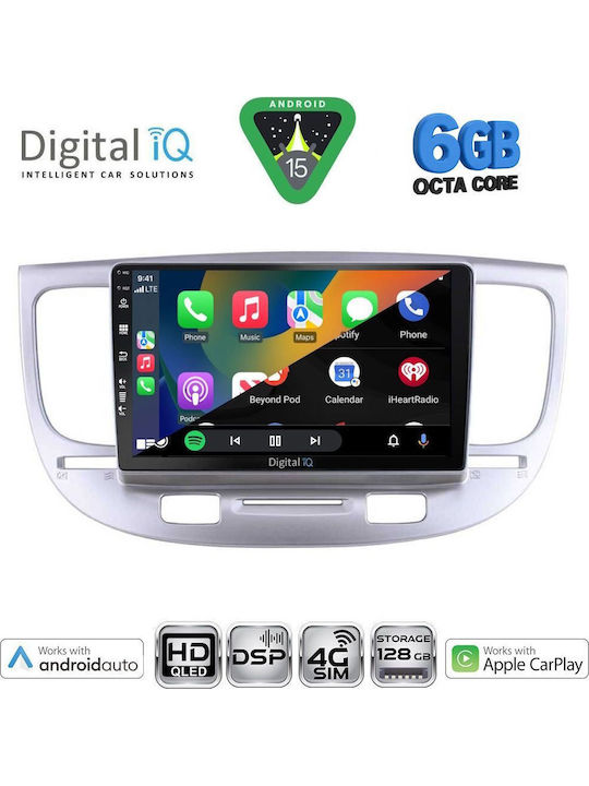 Digital IQ Car Audio System for Kia Rio 2005-2011 Bluetooth USB WiFi GPS Apple CarPlay Android Auto with 9" Touch Screen