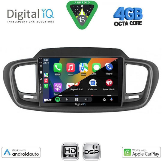 Digital IQ Ηχοσύστημα Αυτοκινήτου για Kia Sorento 2014-2020 (Bluetooth/USB/WiFi/GPS/Apple-Carplay/Android-Auto) με Οθόνη Αφής 10"