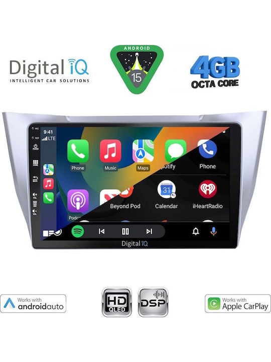 Digital IQ Car Audio System for Lexus RX300 2003-2008 Bluetooth USB WiFi GPS Apple CarPlay Android Auto with 10" Touch Screen