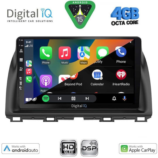 Digital IQ Car Audio System for Mazda CX-5 2013-2017 Bluetooth USB WiFi GPS Apple CarPlay Android Auto with 10" Touch Screen