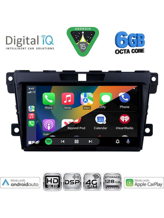Digital IQ Car Audio System for Mazda CX-7 2006-2012 Bluetooth USB WiFi GPS Apple CarPlay Android Auto with 9" Touch Screen