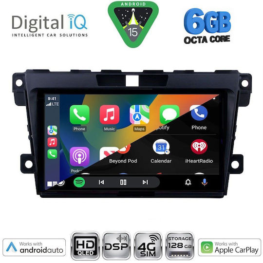 Digital IQ Car Audio System for Mazda CX-7 2006-2012 Bluetooth USB WiFi GPS Apple CarPlay Android Auto with 9" Touch Screen