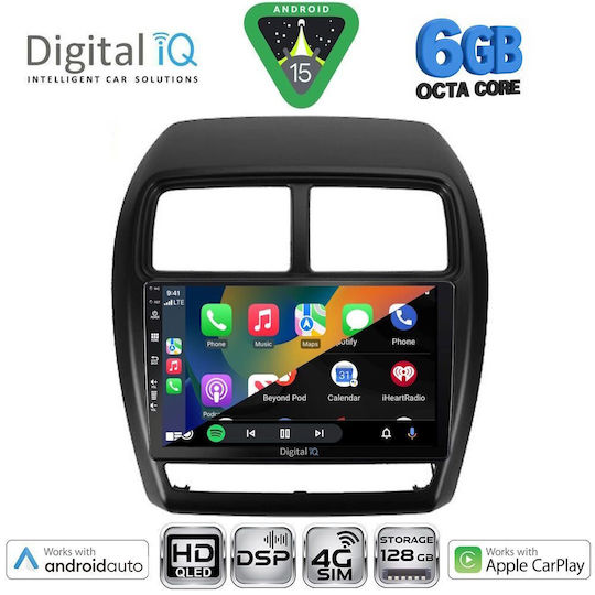 Digital IQ Ηχοσύστημα Αυτοκινήτου για Mitsubishi Asx 2020-2023 (Bluetooth/USB/WiFi/GPS/Apple-Carplay/Android-Auto) με Οθόνη Αφής 9"