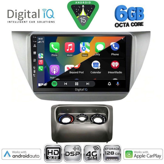 Digital IQ Auto-Audiosystem Für Mitsubishi Lancer 2000-2007 Mit Bluetooth USB Eingebautes Wi-Fi GPS Apple CarPlay Android Auto Mit 9 Zoll Touchscreen
