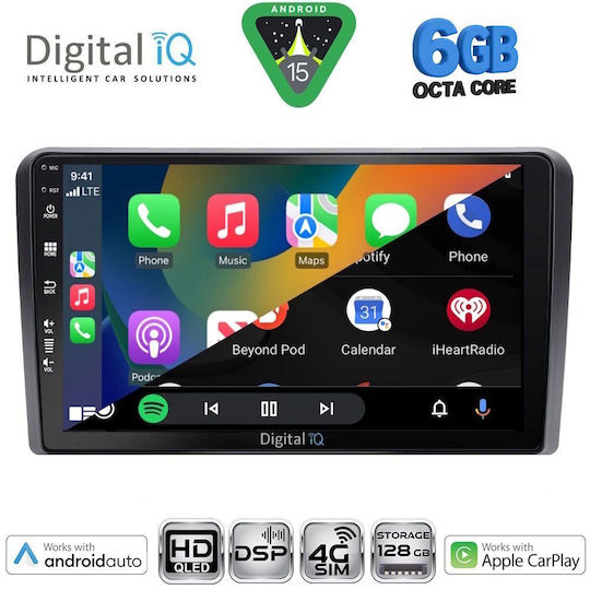 Digital IQ Car Audio System for Mitsubishi L200 2020-2023 Bluetooth USB WiFi GPS Apple CarPlay Android Auto with 9" Touch Screen