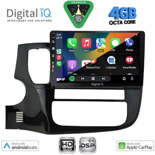 Digital IQ Ηχοσύστημα Αυτοκινήτου για Mitsubishi Outlander 2013-2020 (Bluetooth/USB/WiFi/GPS/Apple-Carplay/Android-Auto) με Οθόνη Αφής 10"