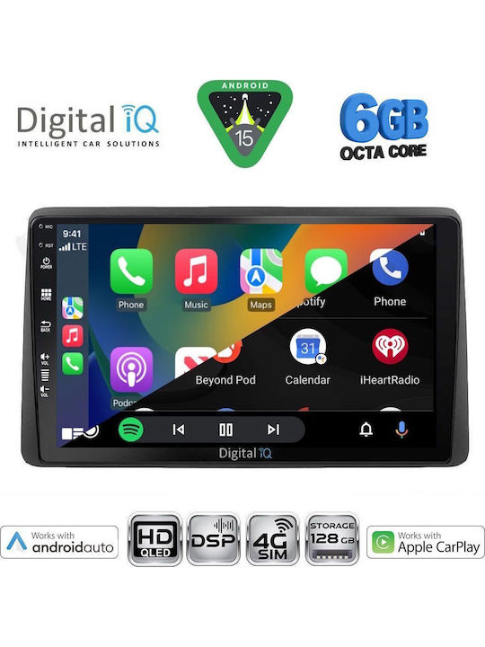Digital IQ Car Audio System for Nissan Navara 1998-2004 Bluetooth USB WiFi GPS Apple CarPlay Android Auto with 10" Touch Screen