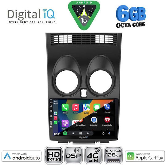 Digital IQ Car Audio System for Nissan Qashqai 2007-2014 Bluetooth USB WiFi GPS Apple CarPlay Android Auto with 9" Touch Screen