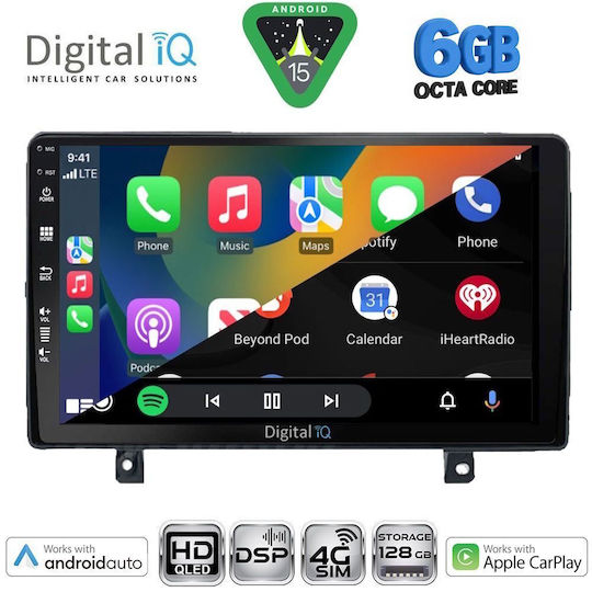 Digital IQ Автомобилна Аудио Система За Opel Astra 2004-2010 (Bluetooth/USB/Вграден Wi-Fi/GPS/Apple CarPlay/Android Auto) С Touch Screen 9"