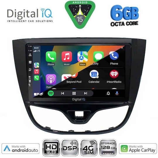 Digital IQ Ηχοσύστημα Αυτοκινήτου για Opel Karl 2014-2019 (Bluetooth/USB/WiFi/GPS/Apple-Carplay/Android-Auto) με Οθόνη Αφής 10"