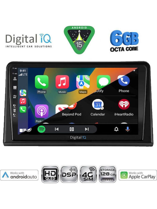Digital IQ Car Audio System for Renault Express Bluetooth USB WiFi GPS Apple CarPlay Android Auto with 9" Touch Screen