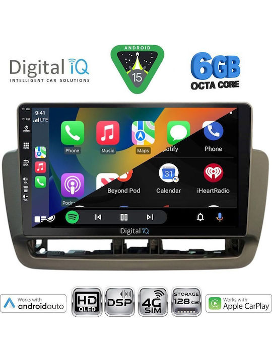 Digital IQ Car Audio System for Seat Ibiza 2012-2015 (Bluetooth/USB/WiFi/GPS/Apple CarPlay/Android Auto) with 9" Touch Screen