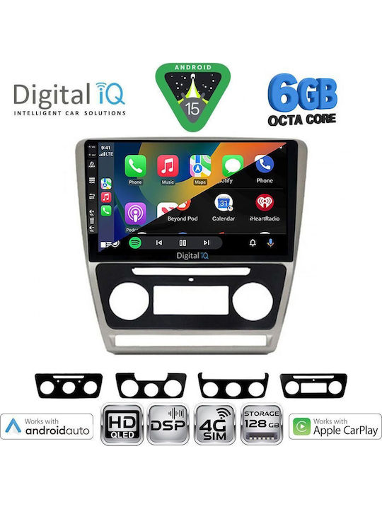 Digital IQ Car Audio System for Skoda Octavia 2005-2012 Bluetooth USB WiFi GPS Apple CarPlay Android Auto with 10" Touch Screen