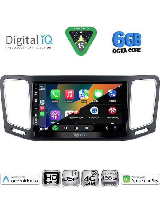 Digital IQ Car Audio System for Volkswagen Sharan 2011-2023 Bluetooth USB WiFi GPS Apple CarPlay Android Auto with 9" Touch Screen