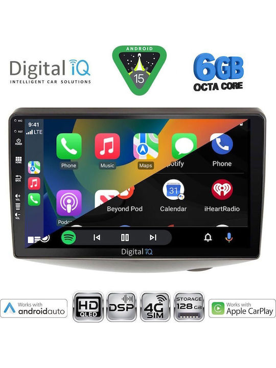 Digital IQ Car Audio System for Toyota Yaris 1999-2006 (Bluetooth/USB/WiFi/GPS/Apple CarPlay/Android Auto) with 9" Touch Screen