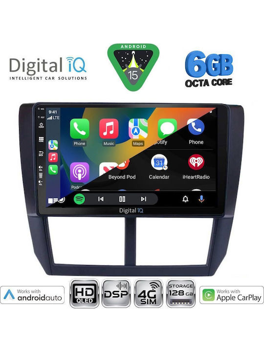 Digital IQ Car Audio System for Subaru Forester / Impreza 2008-2013 (Bluetooth/USB/WiFi/GPS/Apple CarPlay/Android Auto) with 9" Touch Screen