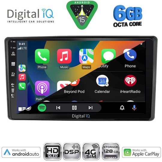 Digital IQ Ηχοσύστημα Αυτοκινήτου για Toyota Raize (Bluetooth/USB/WiFi/GPS/Apple-Carplay/Android-Auto) με Οθόνη Αφής 10"