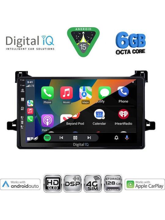 Digital IQ Car Audio System for Toyota Prius 2016-2020 Bluetooth USB WiFi GPS Apple CarPlay Android Auto with 9" Touch Screen