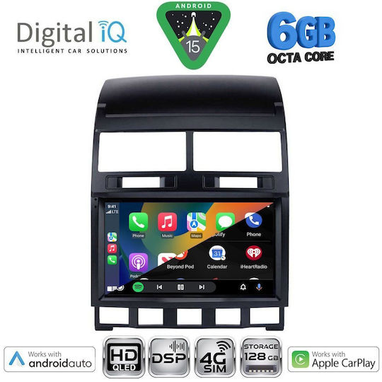 Digital IQ Car Audio System for Volkswagen Touareg 2003-2011 Bluetooth USB WiFi GPS Apple CarPlay Android Auto with 9" Touch Screen