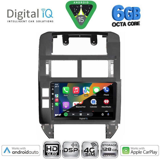 Digital IQ Car Audio System for Volkswagen Polo 2002-2009 Bluetooth USB WiFi GPS Apple CarPlay Android Auto with 9" Touch Screen