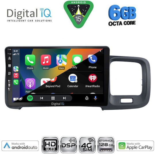 Digital IQ Ηχοσύστημα Αυτοκινήτου για Volvo S60 2010-2018 (Bluetooth/USB/WiFi/GPS/Apple-Carplay/Android-Auto) με Οθόνη Αφής 9"