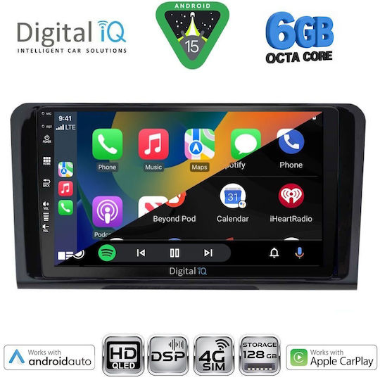 Digital IQ Ηχοσύστημα Αυτοκινήτου για Mercedes-Benz ML / GL Class 2005-2011 (Bluetooth/USB/WiFi/GPS/Apple-Carplay/Android-Auto) με Οθόνη Αφής 9"