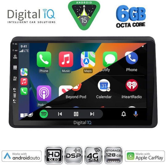 Digital IQ Ηχοσύστημα Αυτοκινήτου για Opel Movano Renault Master Nissan NV400 (Bluetooth/USB/WiFi/GPS/Apple-Carplay/Android-Auto) με Οθόνη Αφής 10"