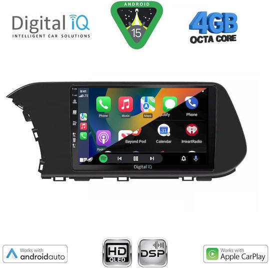 Digital IQ Ηχοσύστημα Αυτοκινήτου για Hyundai i20 / Bayon (Bluetooth/USB/WiFi/GPS/Apple-Carplay/Android-Auto) με Οθόνη Αφής 10"