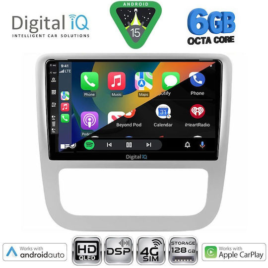 Digital IQ Car Audio System for Volkswagen Eos / Scirocco 2006 with Clima (Bluetooth/USB/WiFi/GPS/Apple CarPlay/Android Auto) with 9" Touch Screen