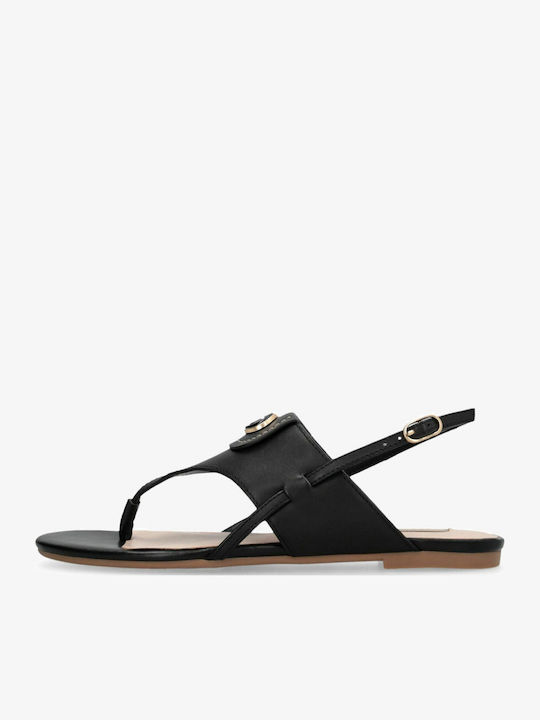 Sandale Casual Damă Din Piele Negre
