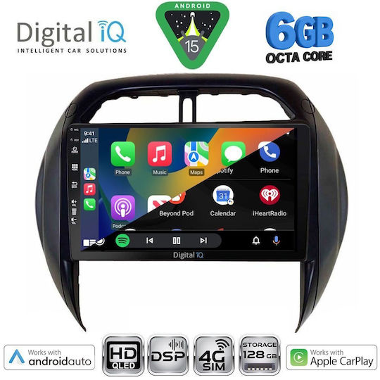 Digital IQ Ηχοσύστημα Αυτοκινήτου για Toyota RAV 4 2000-2006 με Clima (Bluetooth/USB/WiFi/GPS/Apple-Carplay/Android-Auto) με Οθόνη Αφής 9"