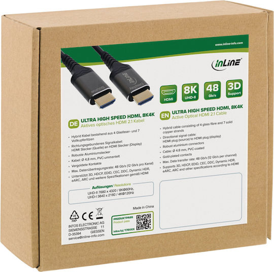 InLine Hochgeschwindigkeits HDMI-Kabel HDMI-Stecker - HDMI-Stecker 30m Schwarzes