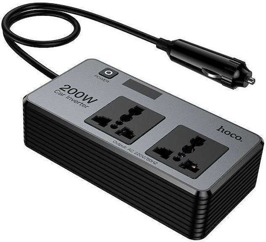 Hoco Z66 Φορτιστής Αυτοκινήτου 200W με Θύρες: 3xUSB-A Μαύρο Χρώμα