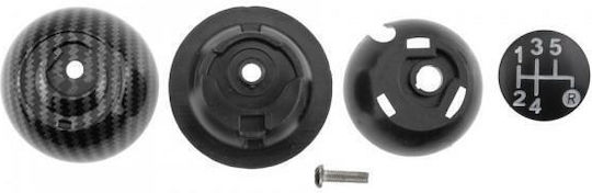 NTY Buton schimbător viteze pentru Fiat 500 2007+ Negru