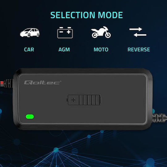 Qoltec Зарядно за автомобилна батерия 12V 5A