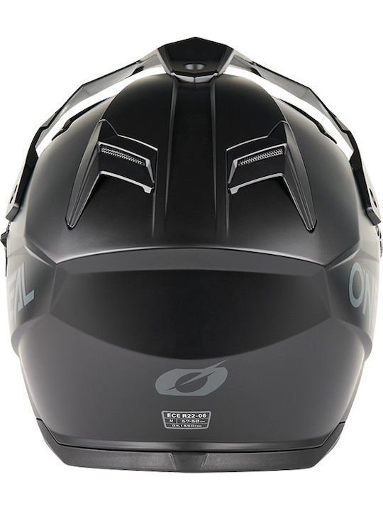 O'Neal DSRS Solid V.26 Black Matt Motorcycle Helmet Full Face ECE 22.06 with Sunvisor
