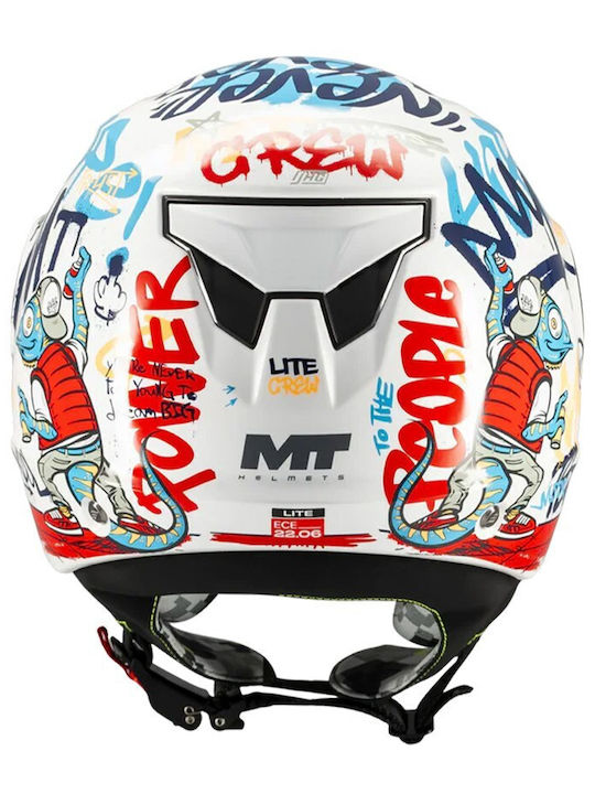 MT Lite Crew A5 White Gloss Παιδικό Κράνος Μηχανής Jet DOT / ECE 22.06 950gr