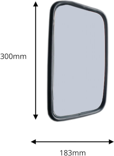 Καθρέπτης Αυτοκινήτου Mehrfache Platzierung Beheizt Spiegel für LKWs/Traktoren mit Basis 305x183mm