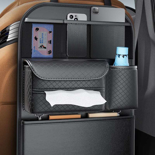 Car Organizer Front Seats Compartments D03 Black Oem