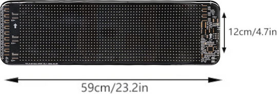 Декоративен LED гъвкав дисплей панел Bluetooth знак лента кабина 49см X 12см X 0.25см персонализиран текст анимирано изображение съобщение