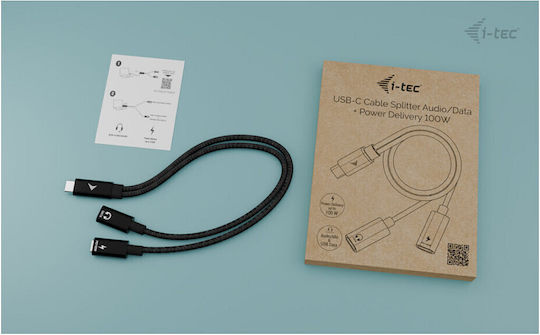 i-tec C31DUALSPLITTERCBLPD Конвертор USB-C Мъжки в USB-C Женски