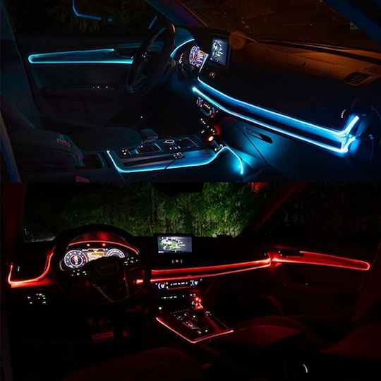 Decorative Led Rgb Lighting 110cm Car Cabin Usb Remote Control Hw-0401