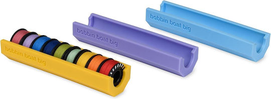 Bobbin Holder 26 Mm Diameter 3 Pcs Yellow Blue Lilac Bobbin Boat Prym